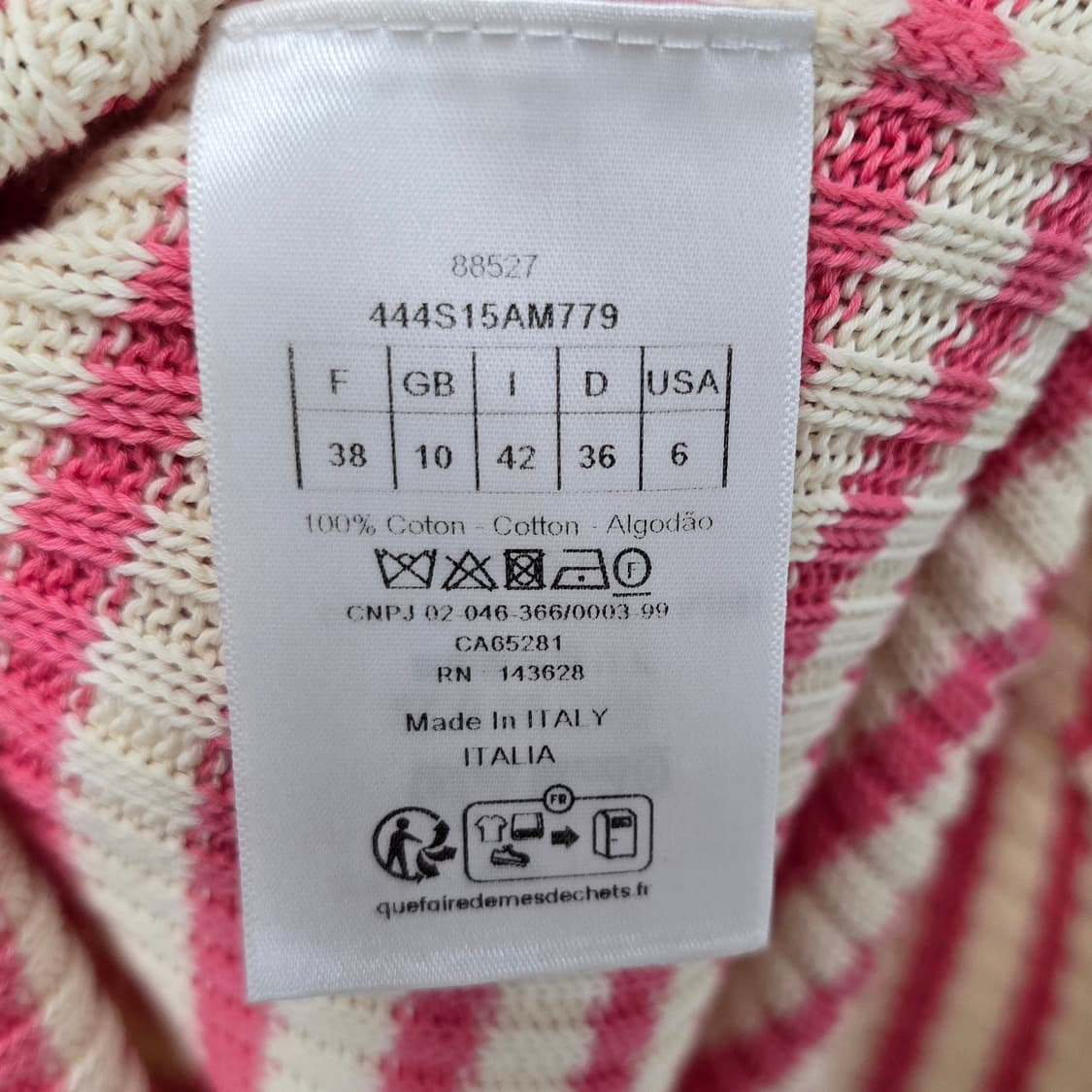 디올 리비에라 니트 반팔 38사이즈 판매 상품이미지3