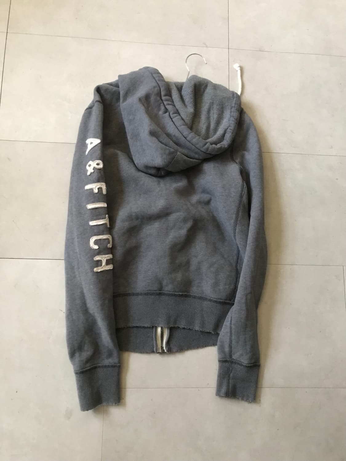 아베크롬비 그레이 사이드로고 후드집업 상품이미지8