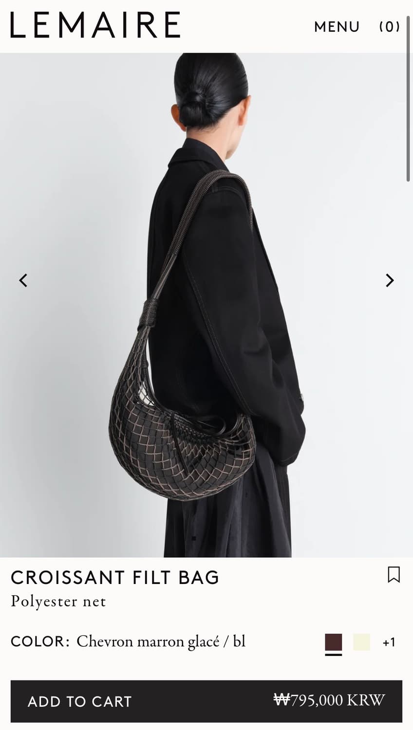 르메르 26ss 크루아상 필드백_브라운/블랙 상품이미지6