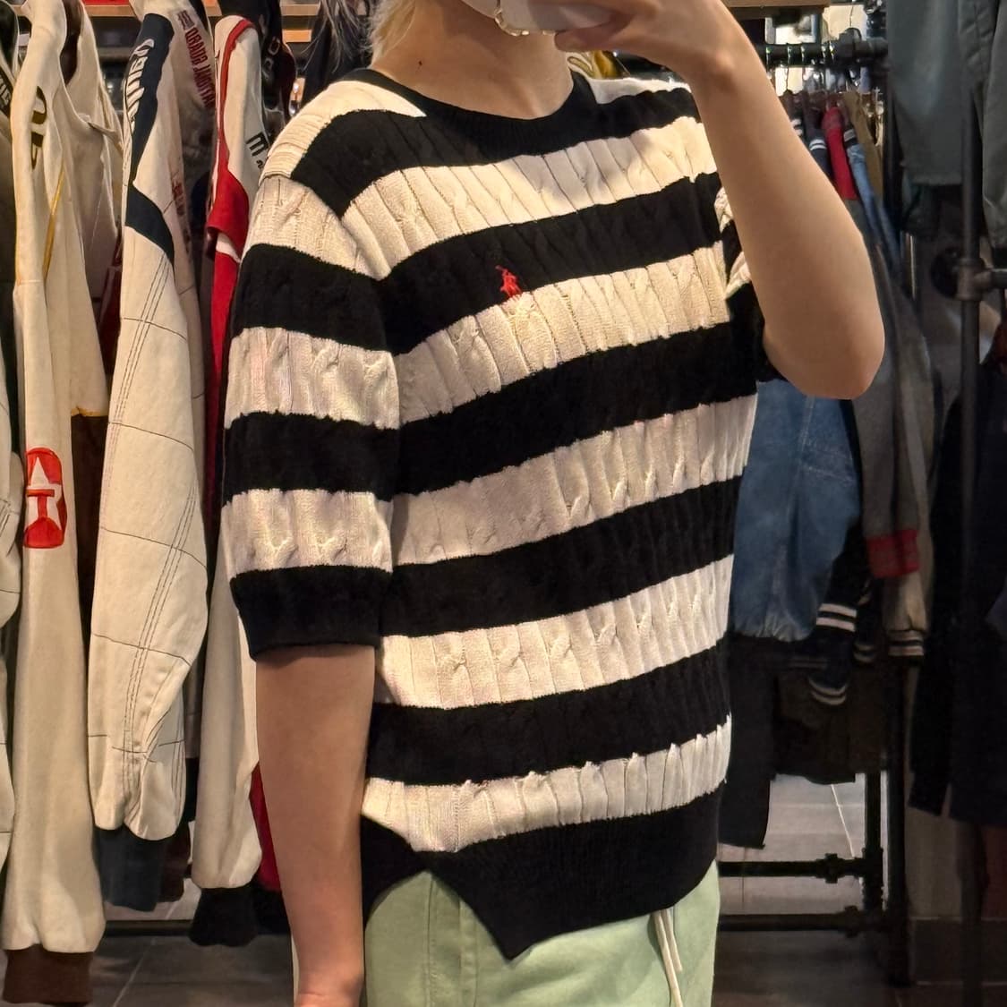 [NO.9] 폴로 스트라이프 반팔 니트 상품이미지3