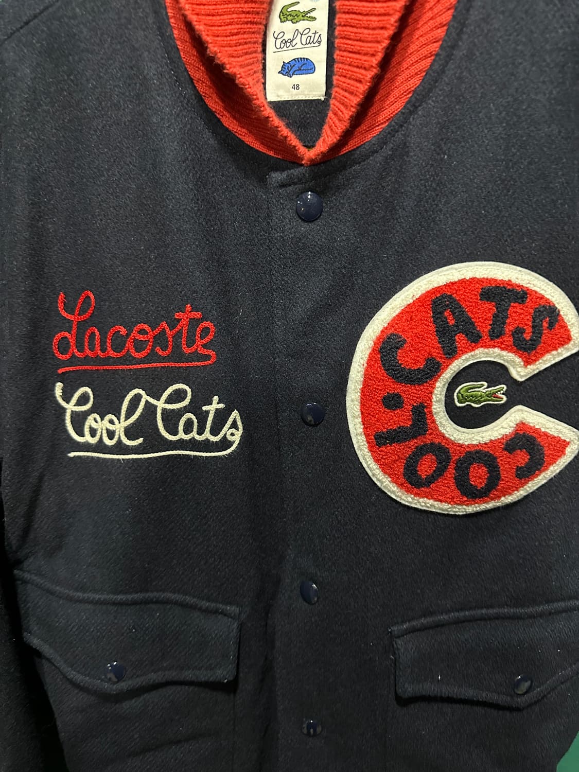 라코스테 울 바시티자켓 M 상품이미지4