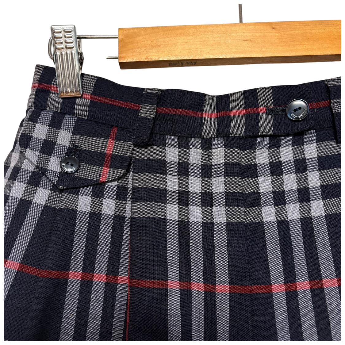 3616 버버리 네이비 노바체크 와이드 하프팬츠 반바지 상품이미지2