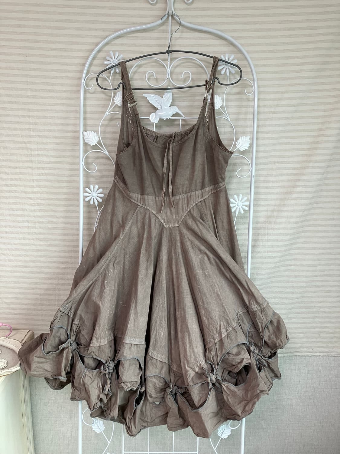 빈티지 브라운 나시 원피스 y2k 스트릿 갸루 펑키 일본빈티지574 fa 상품이미지2