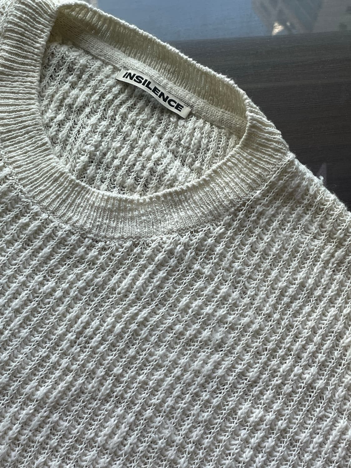 (M) 인사일런스 그런지 슬럽 니트 [IVORY] 판매 상품이미지10