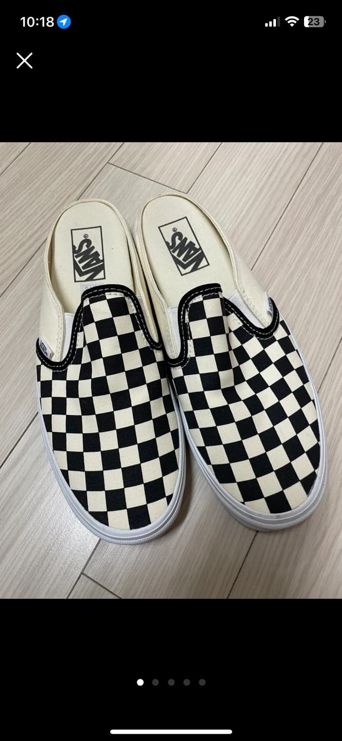 반스 클래식 슬립온 뮬 체커보드 블랙화이트 255 상품이미지1