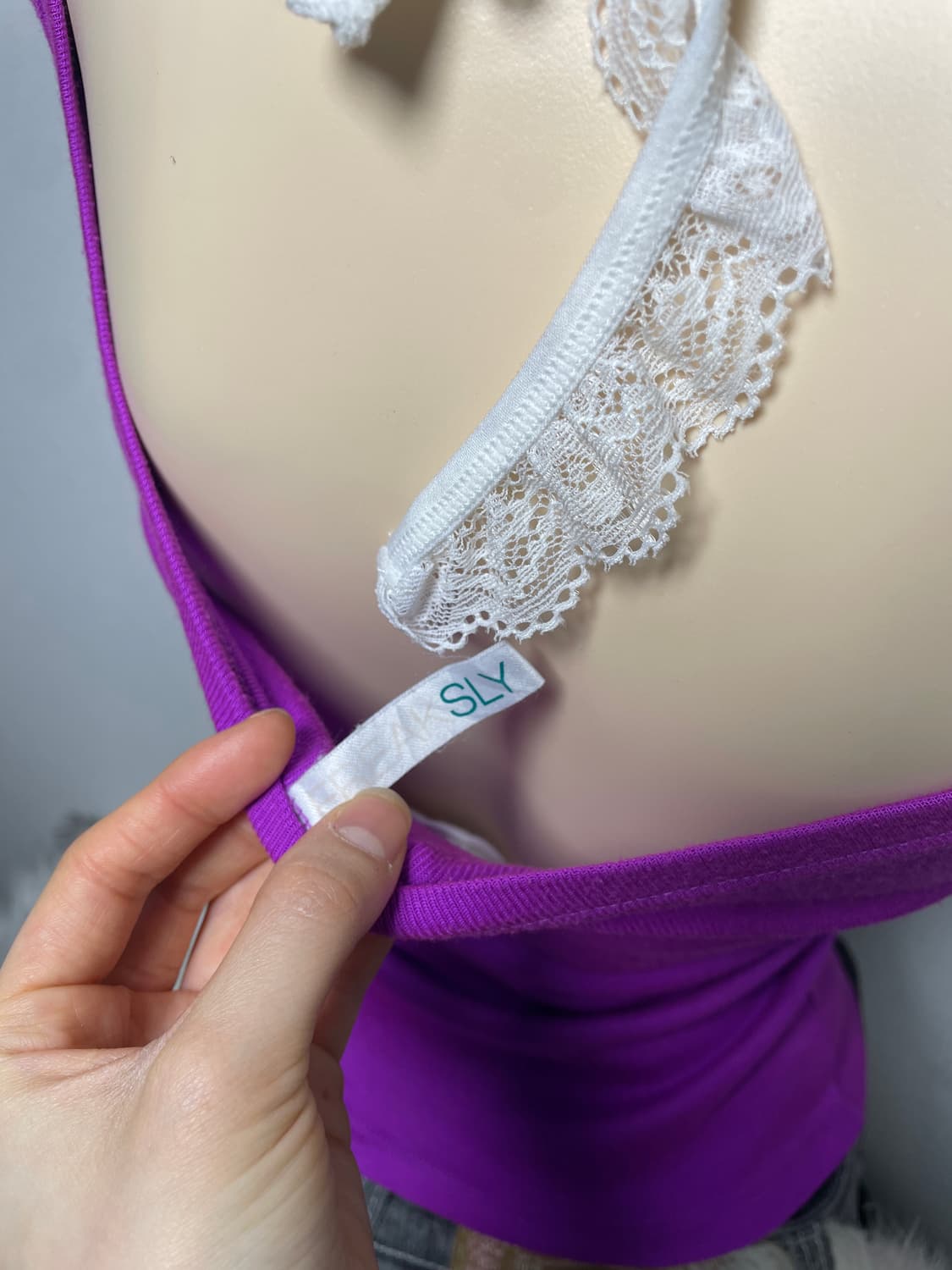 Punk 펑크 y2k 보라색 나시 슬리브리스 상품이미지3