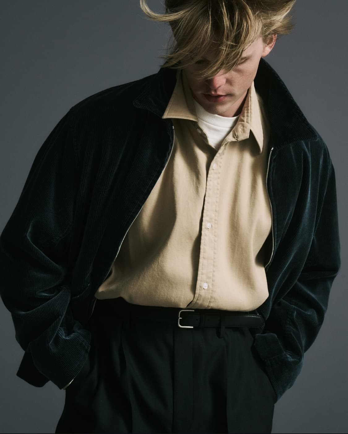 [2] 아프레쎄 a.presse 코듀로이 스포츠 자켓 블랙 상품이미지3