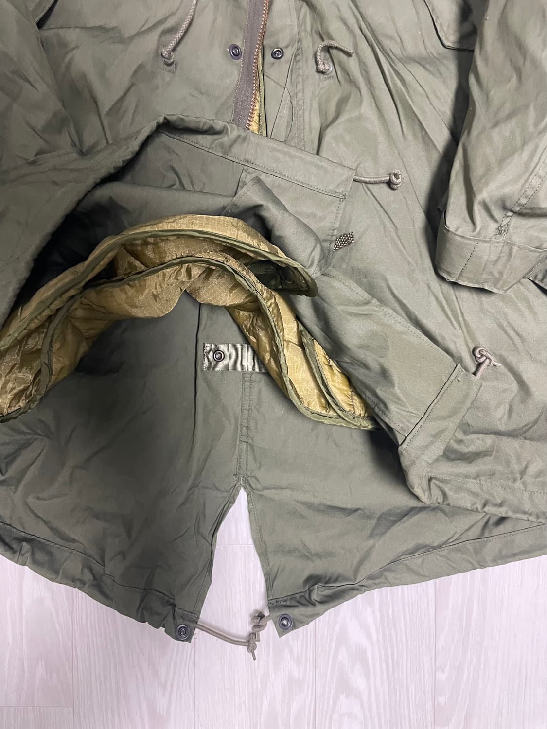 m65og 오리지널 피쉬테일 데드스탁 M 개파카 새상품 세트 상품이미지6