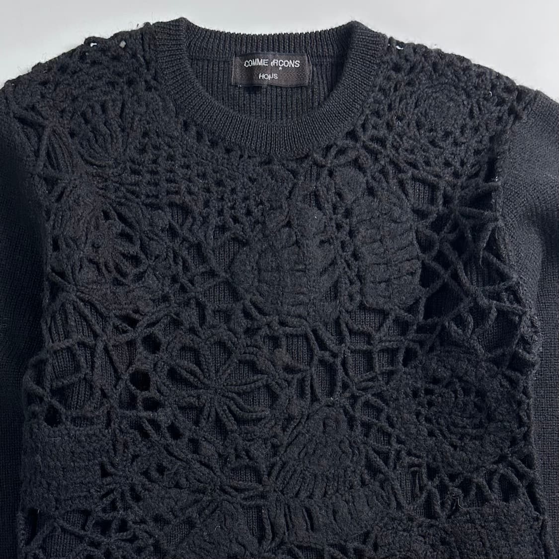 1987-1988AW 꼼데가르송 옴므플러스 시스루 울 니트 상품이미지2