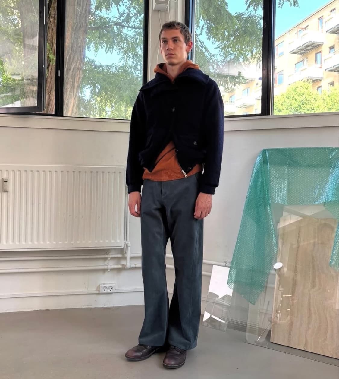 컬러컬러 실리폰 팬츠 블루그린 L 상품이미지1