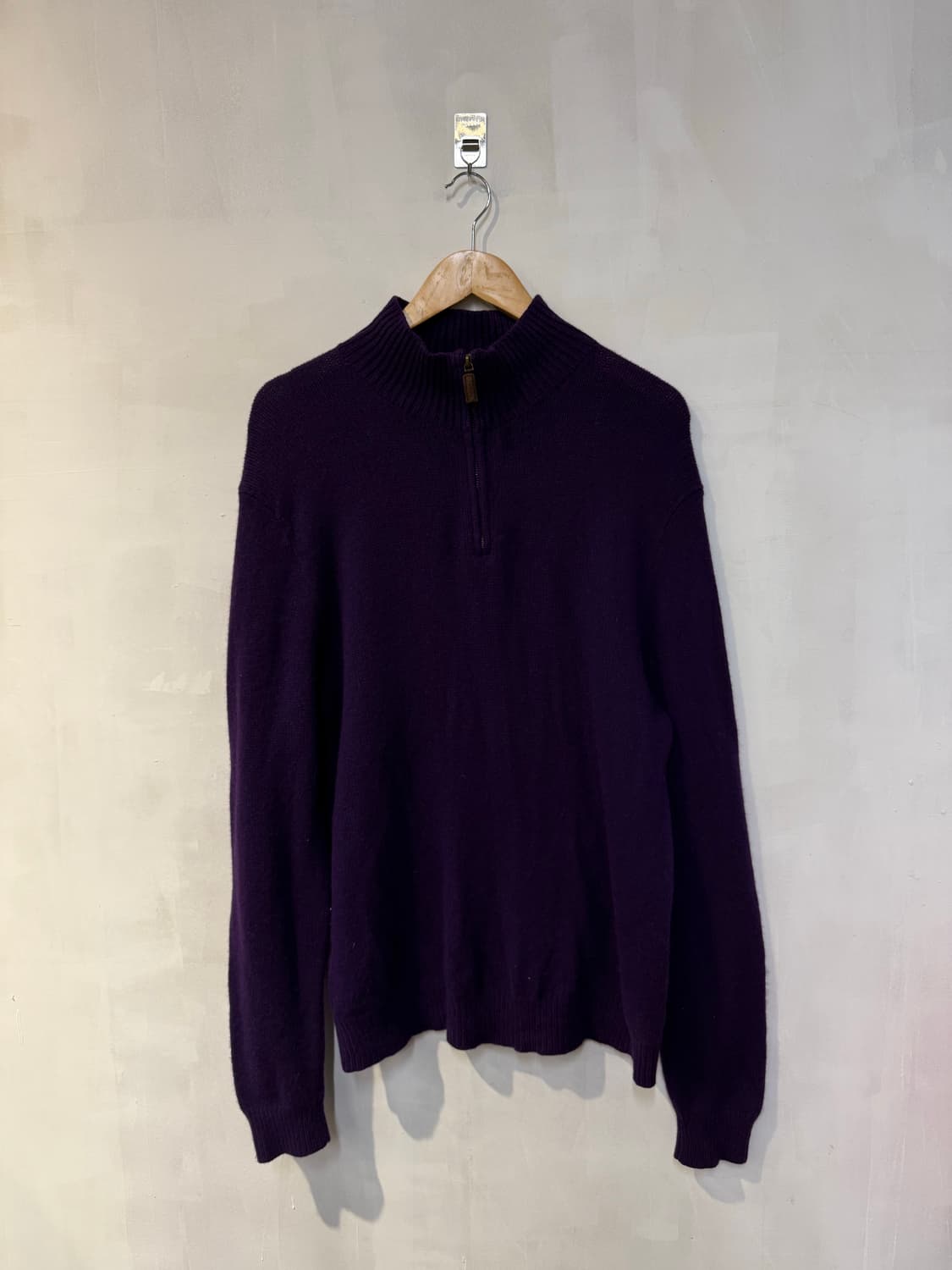 폴로 퍼플 하프집업 니트 상품이미지1