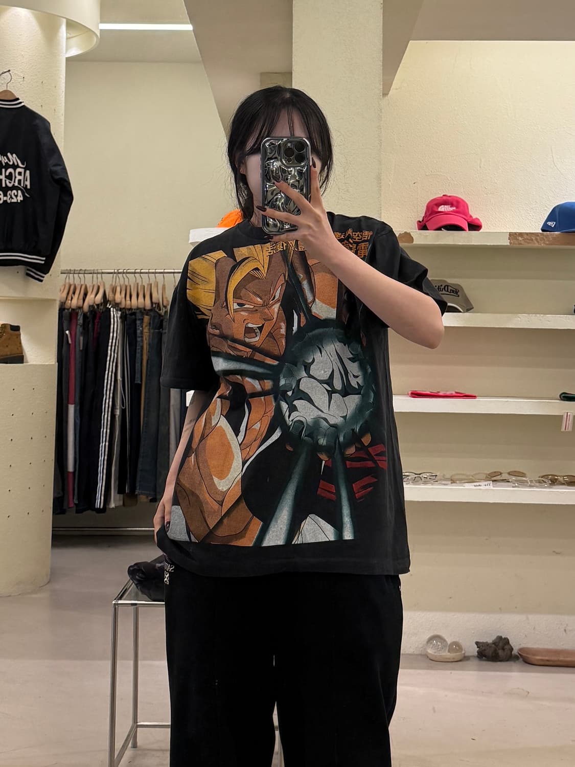 빈티지 드래곤볼 GT 베지터 손오공 프린팅 반팔 티셔츠 U1522 상품이미지1