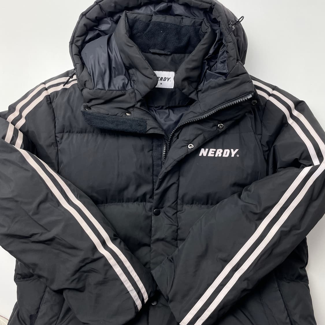 [택포] 널디 롱패딩 후드 점퍼 블랙 M 상품이미지3