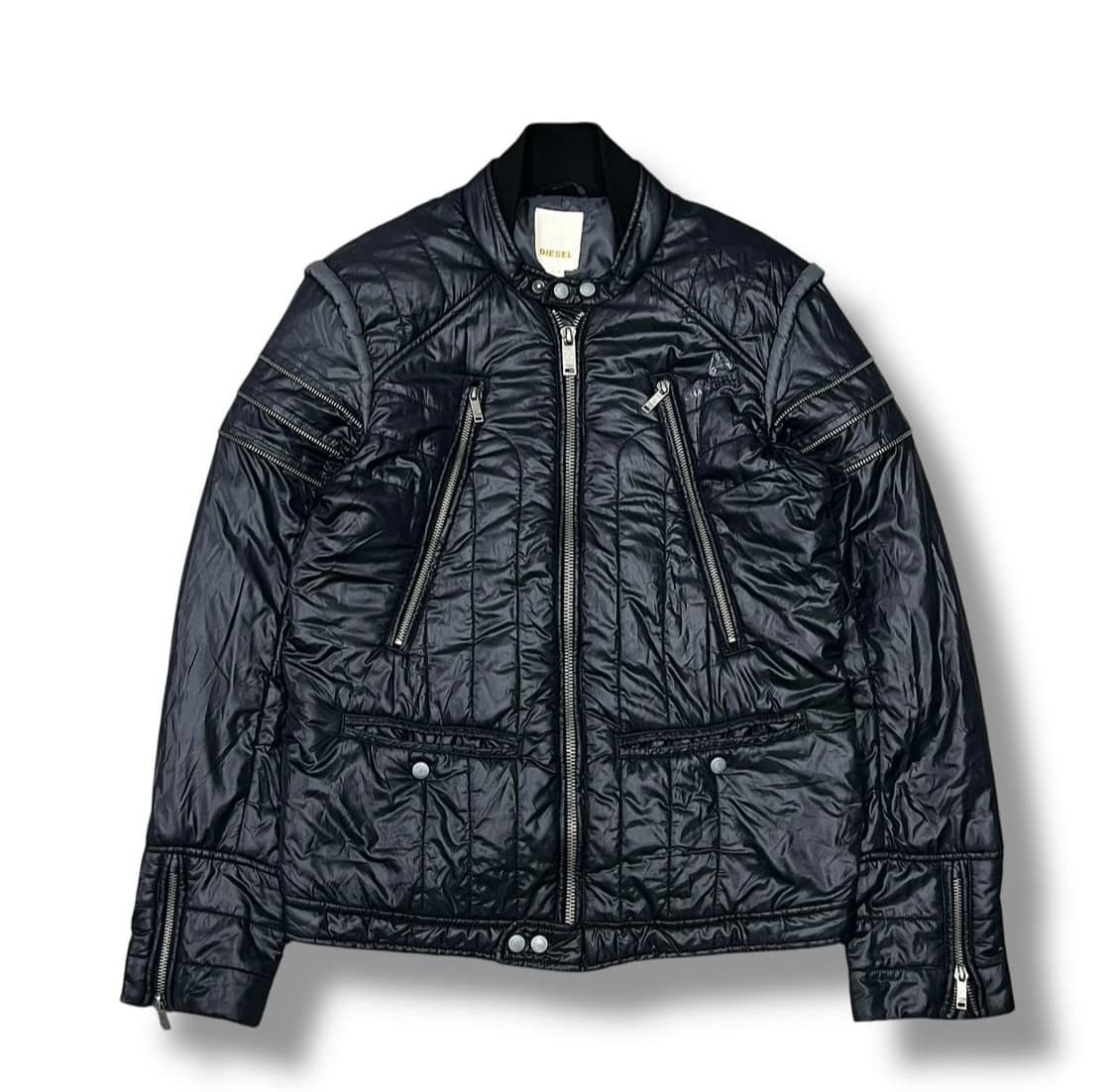 DIESEL 지퍼 디테일 라이더 경량 패딩 상품이미지2