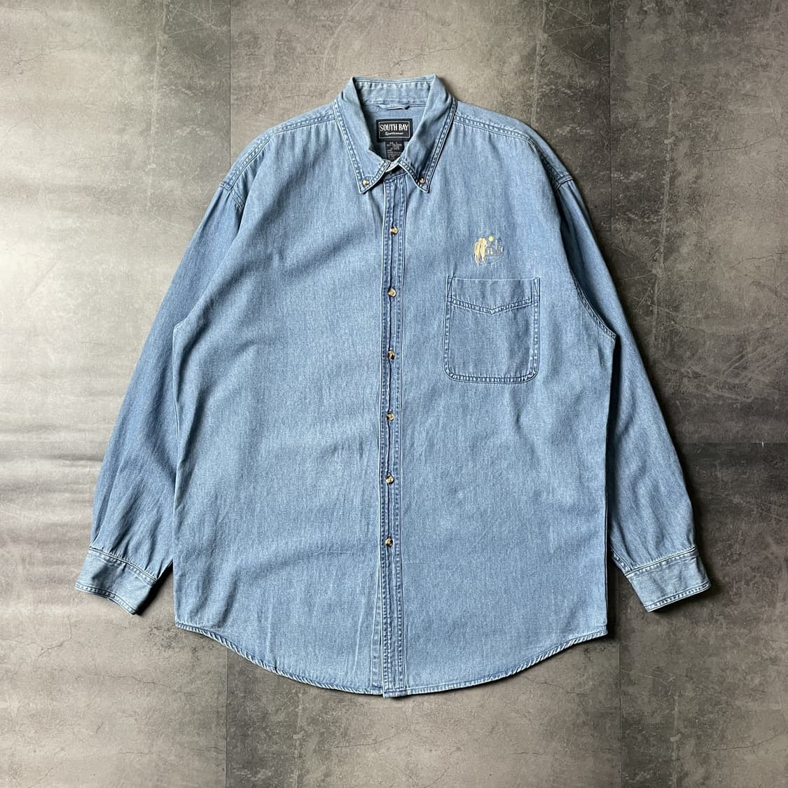 SOUTH BAY 사우스베이 빈티지 패치포켓 코튼 데님셔츠 상품이미지1