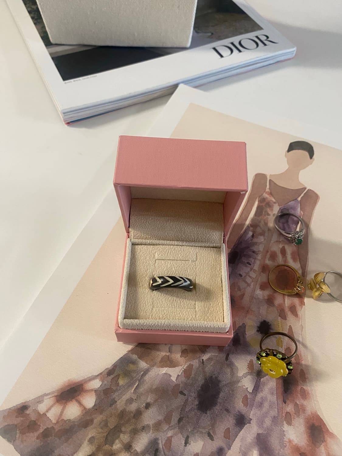 우드 부쉐론 빈티지 반지 상품이미지4