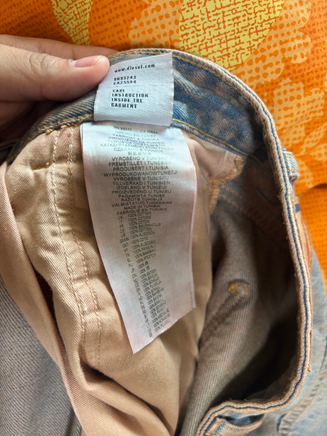 Diesel D-sire 와이드핏 카고 청바지 상품이미지5