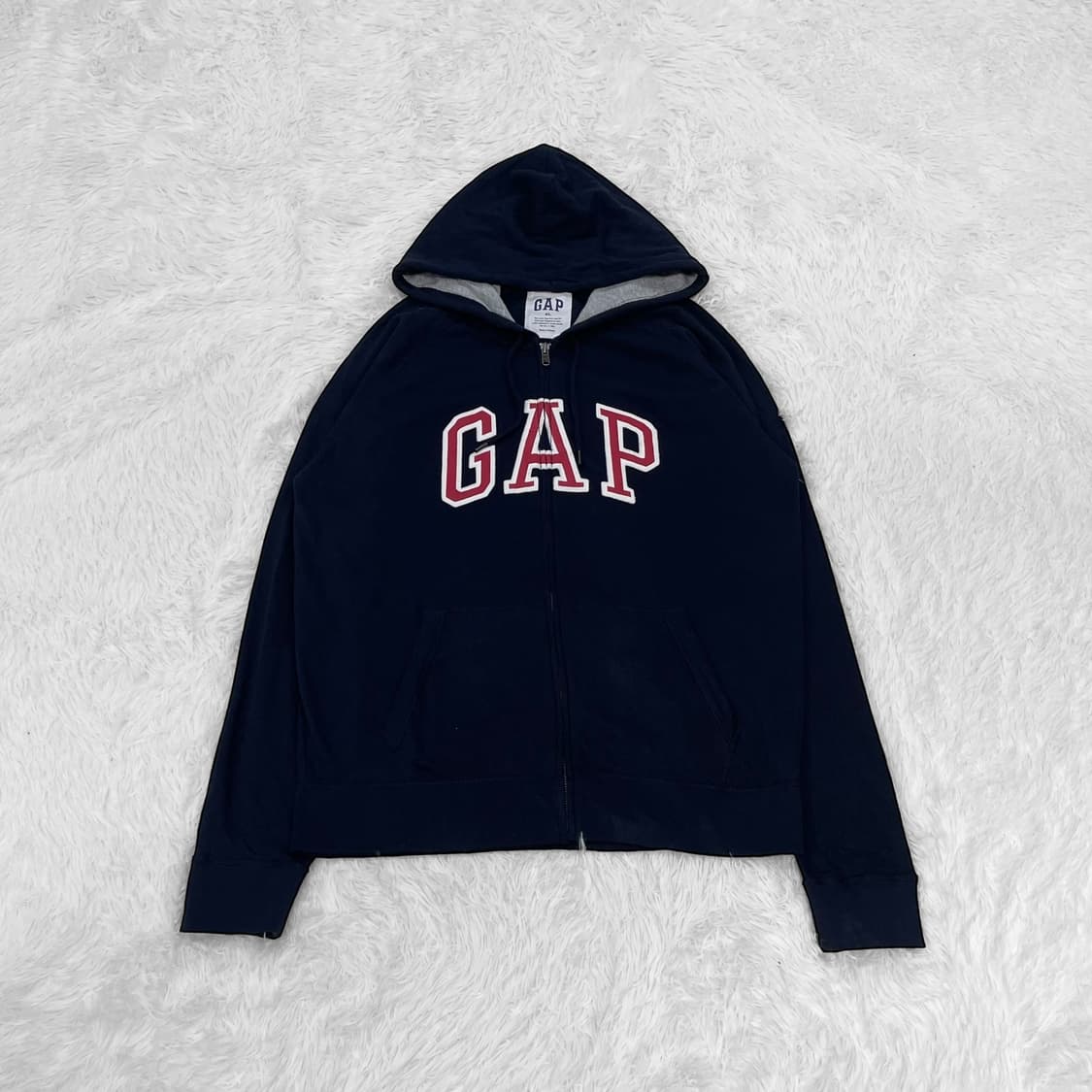 갭 GAP 스펠 로고 후드집업 네이비 상품이미지2