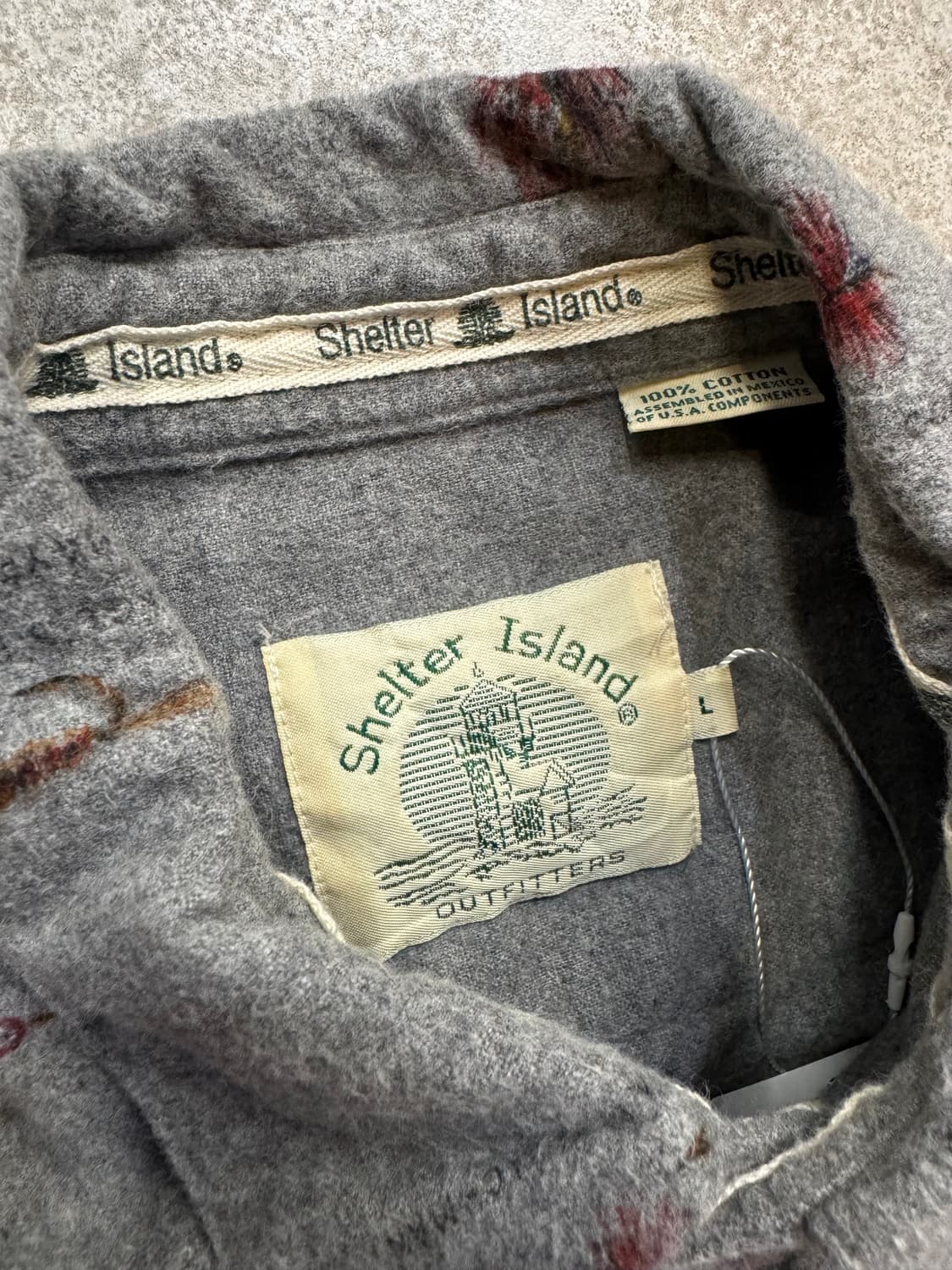 90s Shelter island 플란넬 셔츠 상품이미지3