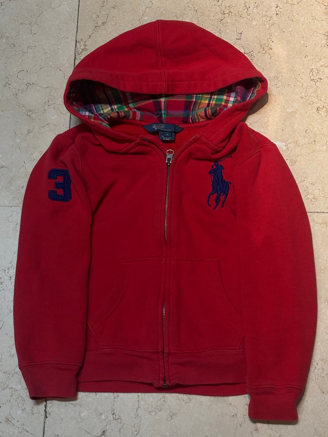 폴로 랄프로렌 단풍🍁빅포니 체크 후드집업 상품이미지2
