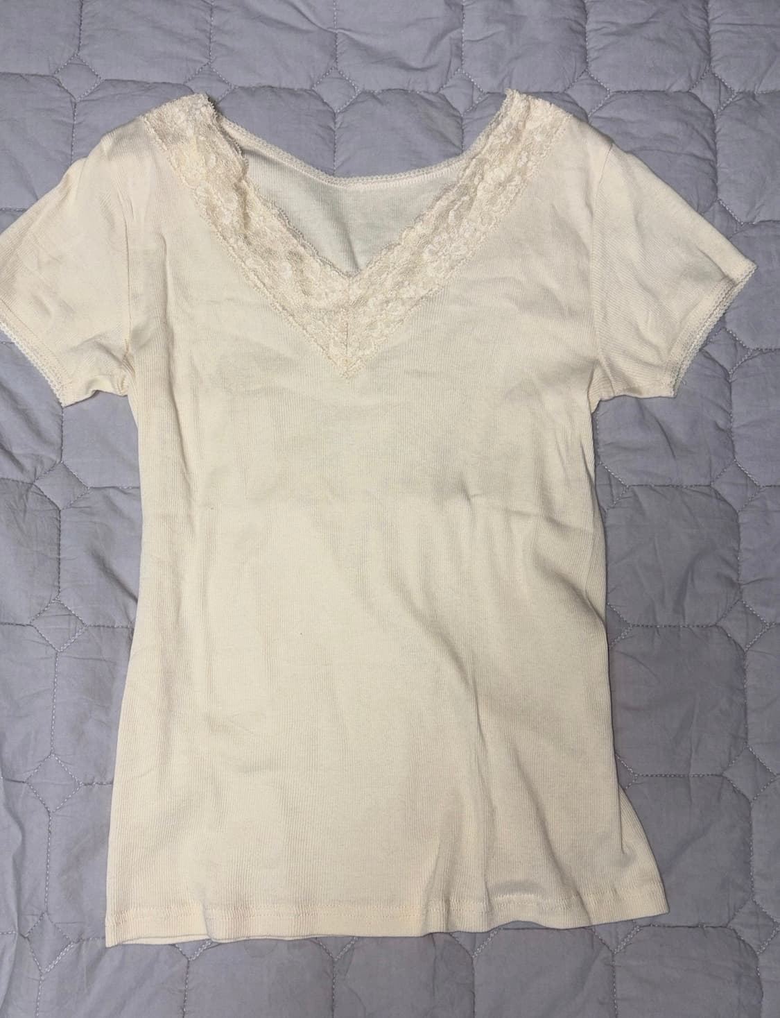 빈티지 레이스반팔 와이즈걸크루빈티지파우닝133카모메산장샵502 상품이미지1