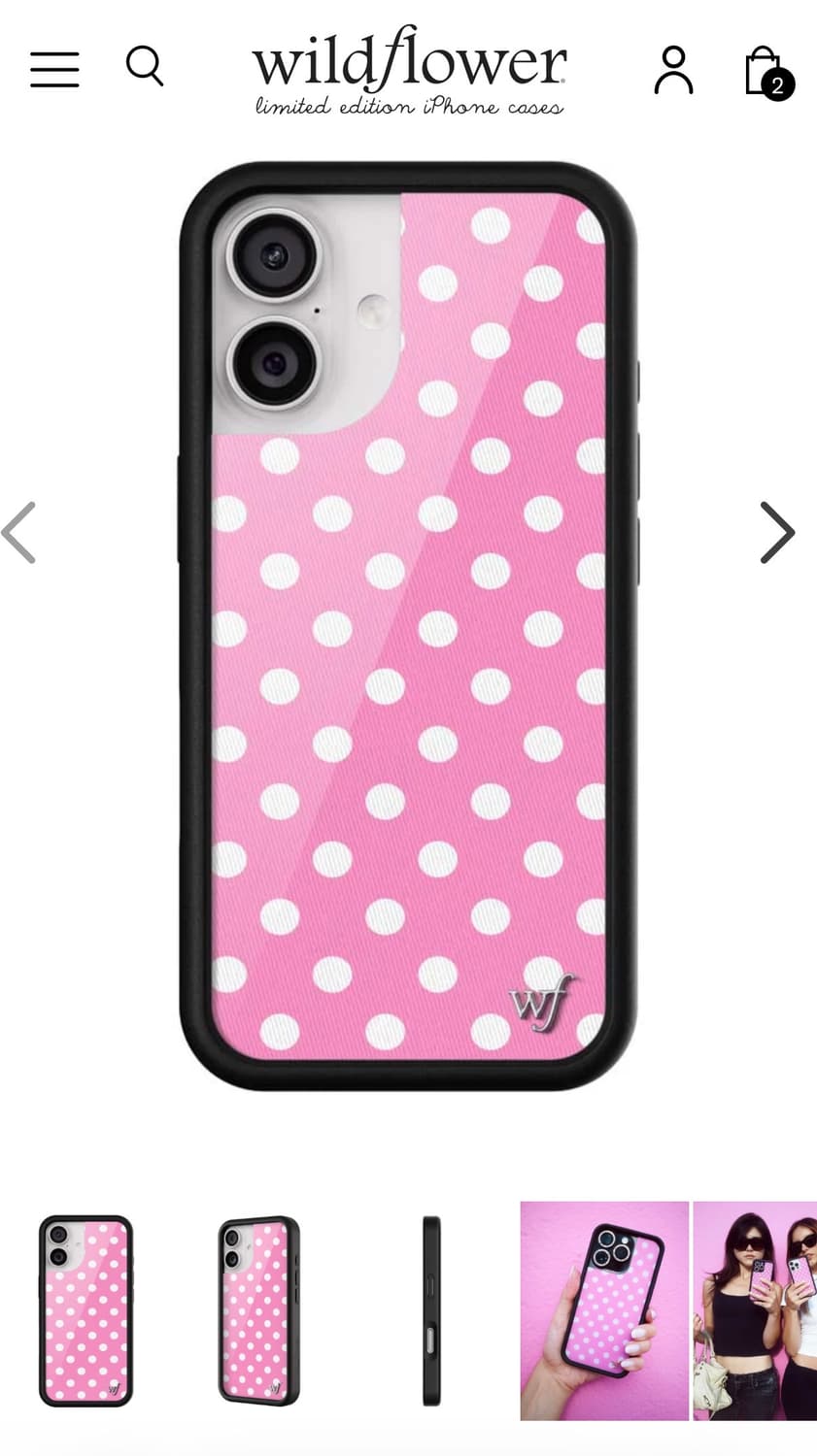 Wildflower 와일드플라워 아이폰17 핑크 닷 케이스 (새상품) 상품이미지1
