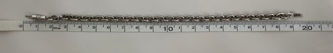 [7인치] 크롬하츠 페이퍼체인 은 팔찌 상품이미지10