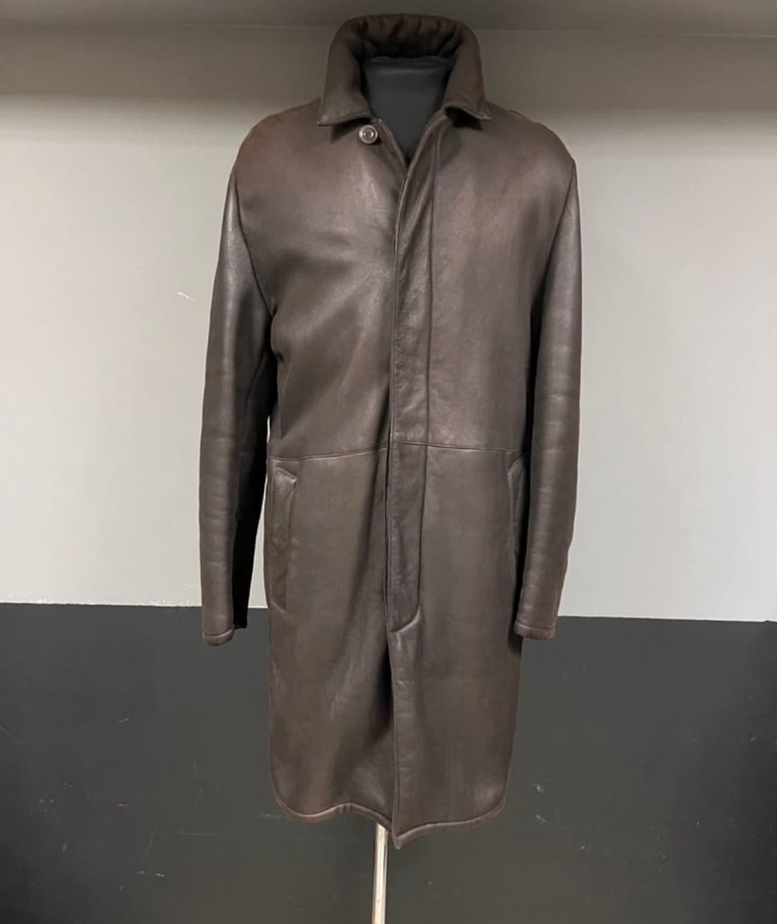 로로 피아나 싱글 히든-버튼코트(무통-램스킨)52 사이즈-해외발송 상품이미지2