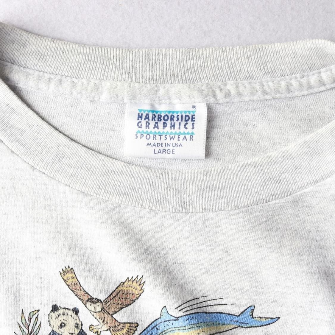 [U.S.A] 코튼 그래픽 반팔 티셔츠 (여성 L) 상품이미지5