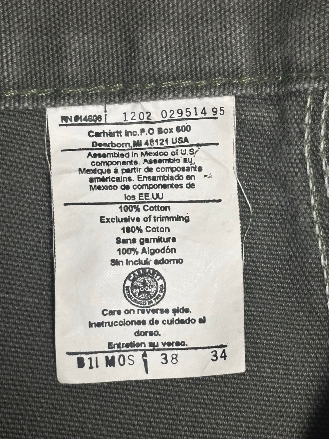 칼하트 싱글니 B11 MOS 상품이미지6