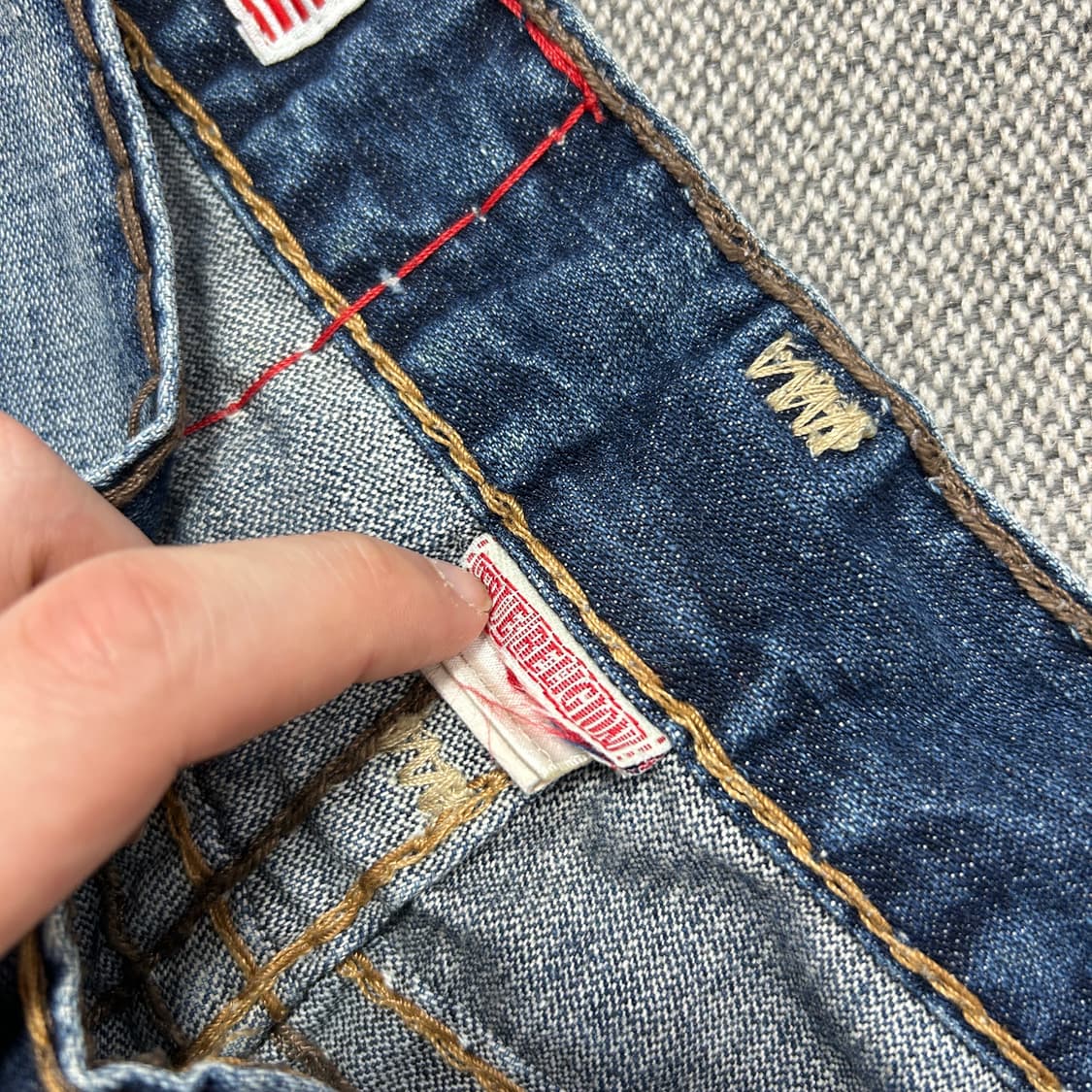 트루릴리전 빌리 슈퍼티 스티치 데님팬츠(34) 상품이미지6