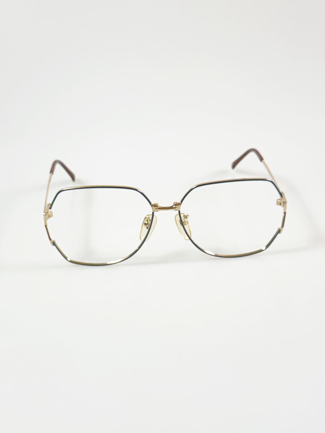 90s 서전 SJ STAR 골드톤 지오메트릭 메탈 빈티지 안경 상품이미지2