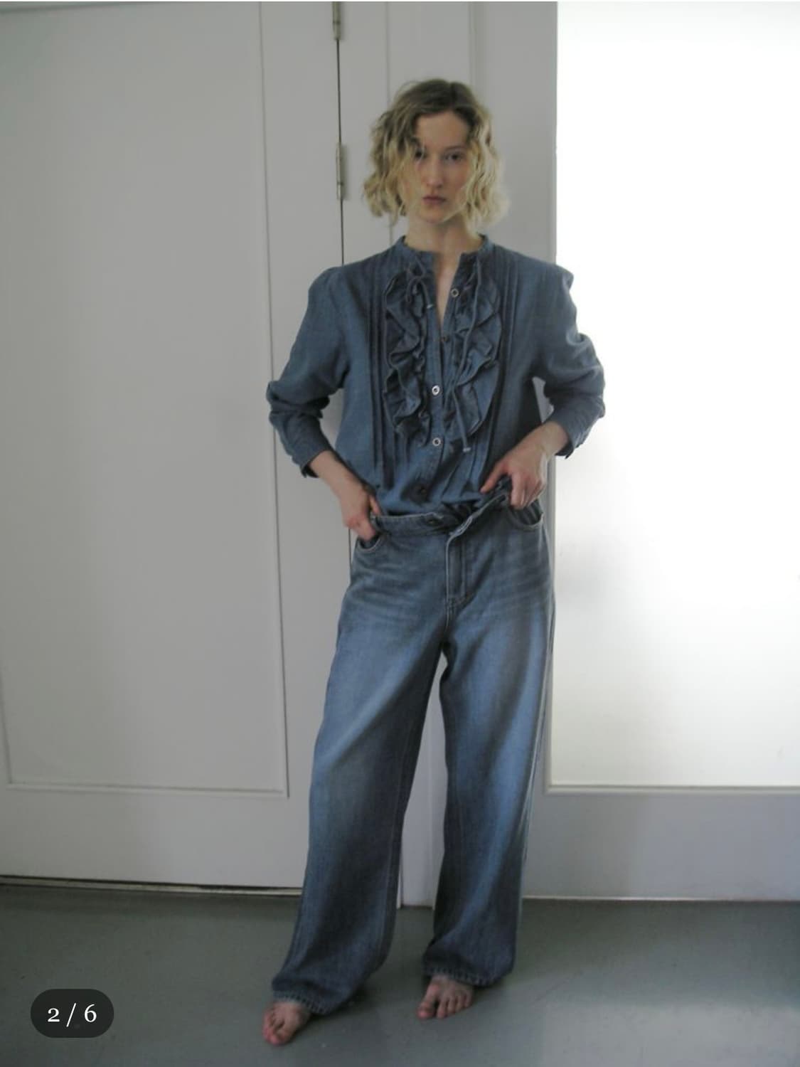eonts country denim frill blouse (에옹쓰) 상품이미지2