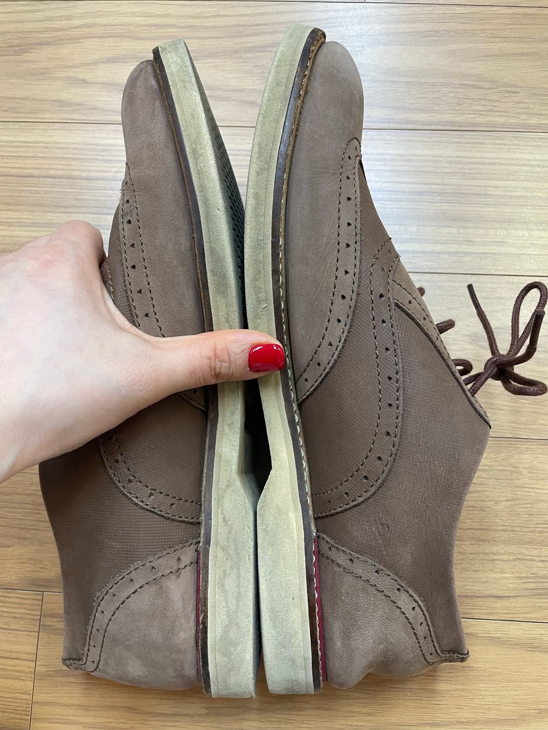 라코스테 브라운 브로그 슈즈 280 상품이미지4