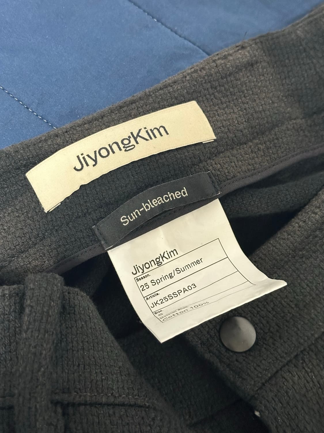 지용킴 25ss 선블리츠 더블 니 트라우저 블랙 S사이즈 상품이미지4