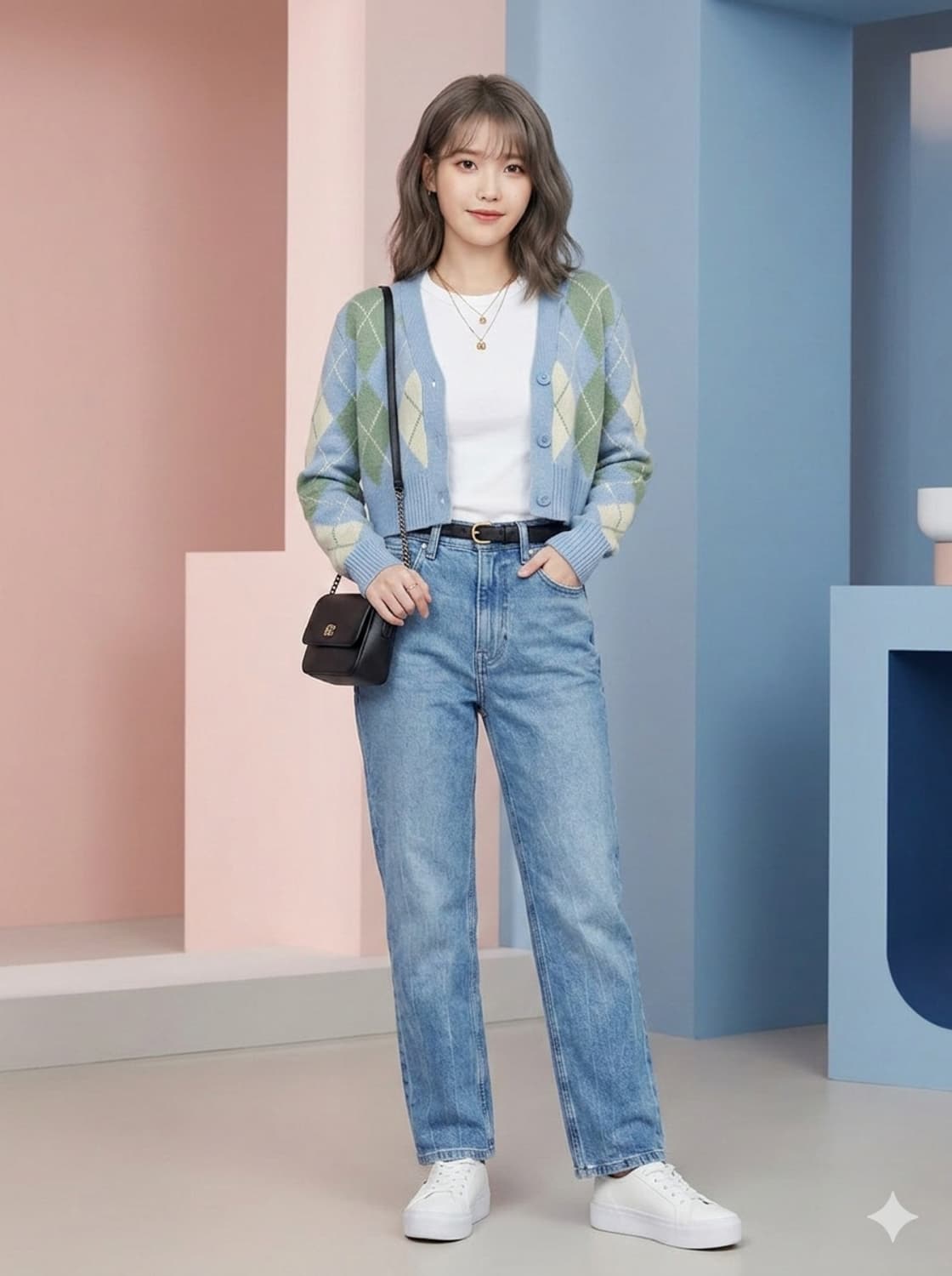 타미진스 하이라이즈 스트레이트 크롭 데님 팬츠 상품이미지1