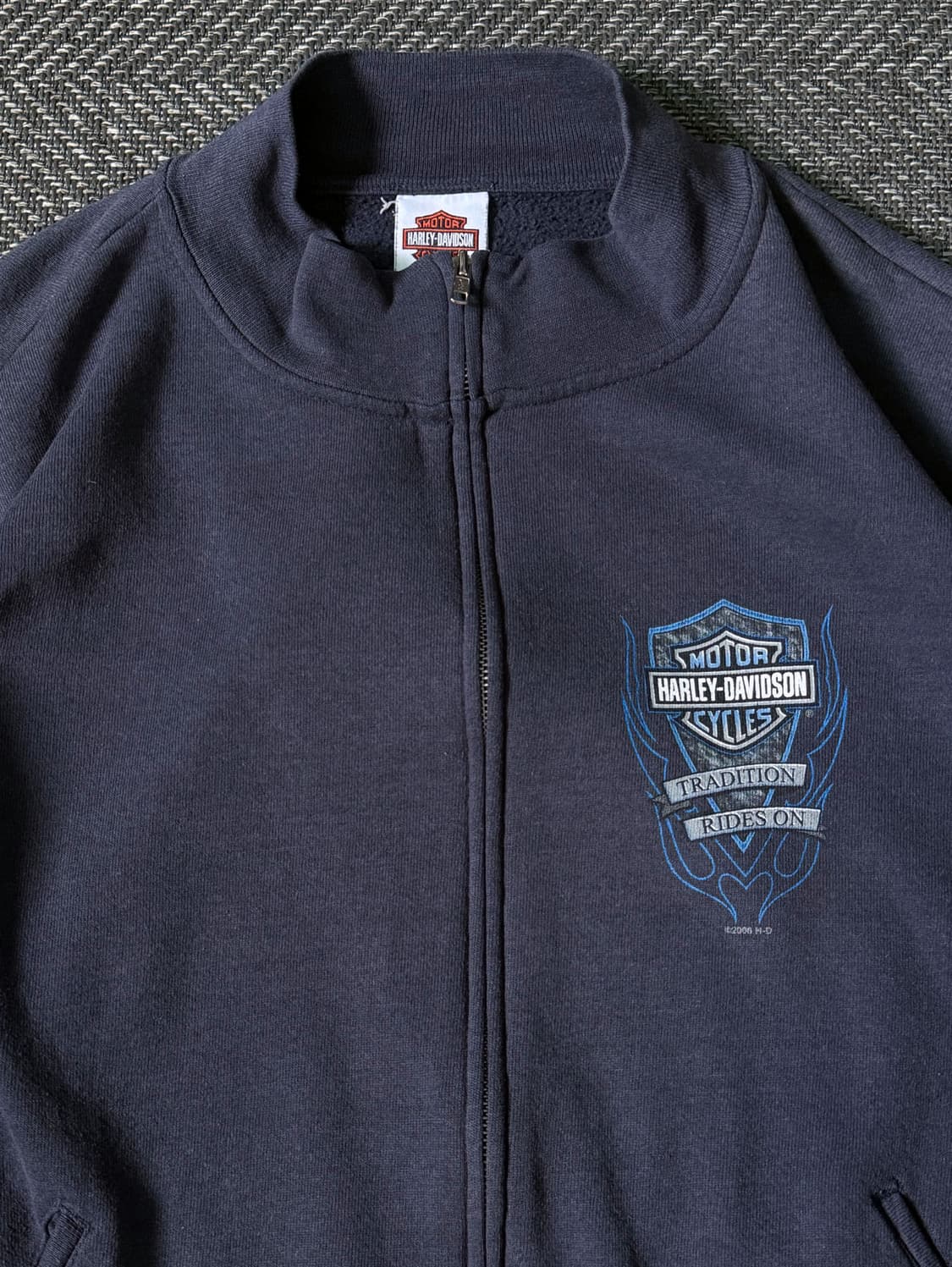 할리 데이비슨 플레임 슬리브 스웻 집업 자켓 (105-110) 상품이미지2