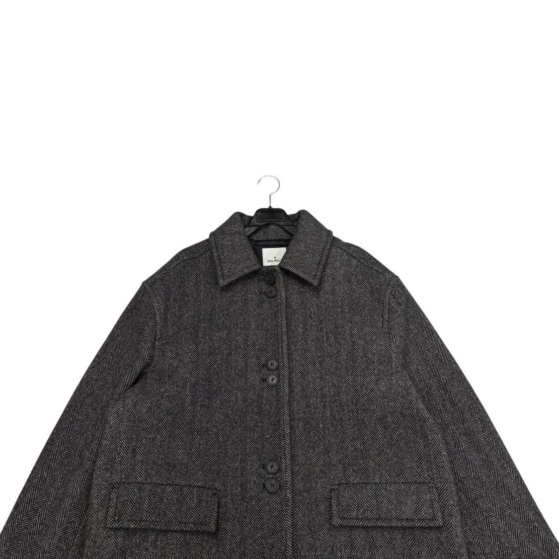 아바몰리 더블 버튼 헤링본 맥 코트 상품이미지2