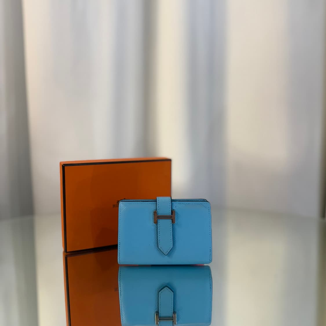 에르메스 베안 컴팩트 카드지갑 블루 상품이미지2