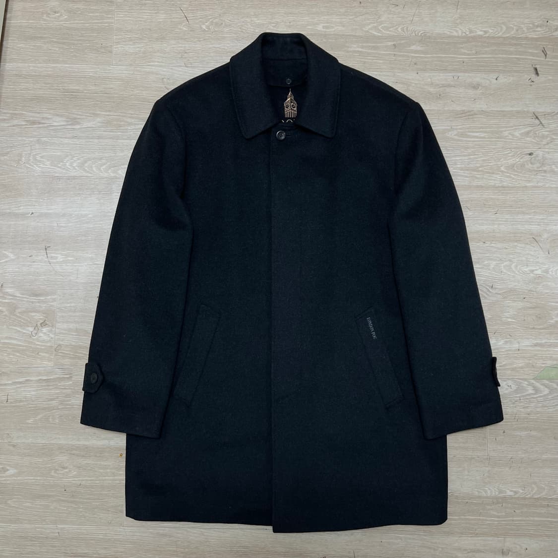 런던포그 모직 싱글 숏코트 [블랙] XL/105 상품이미지1