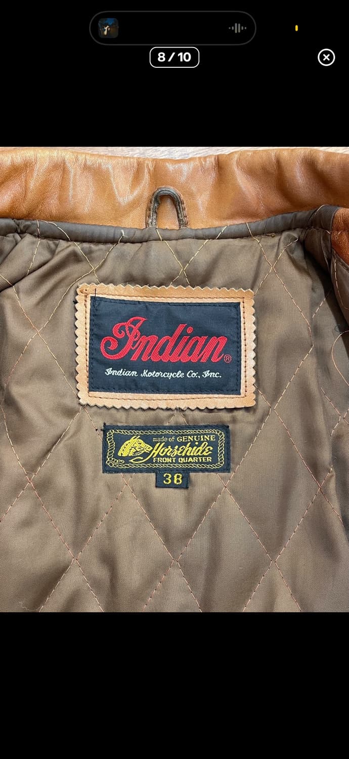 Indian motorcycle horsehide jacket 상품이미지4