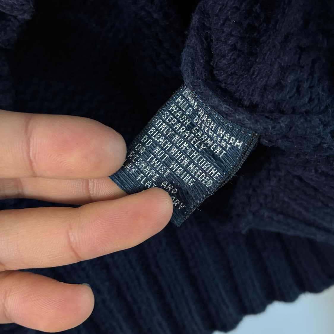 Polo  폴로 랄프로렌 90,s 자수 코튼 네이비 니트  상품이미지5