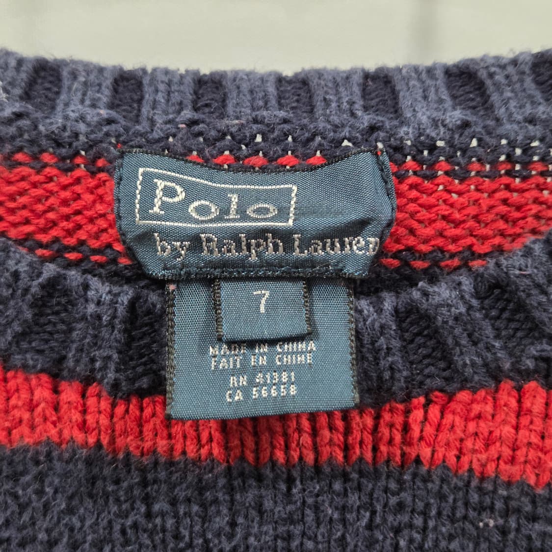 폴로랄프로렌 키즈 스트라이프 엘보우패치 니트 7  상품이미지3