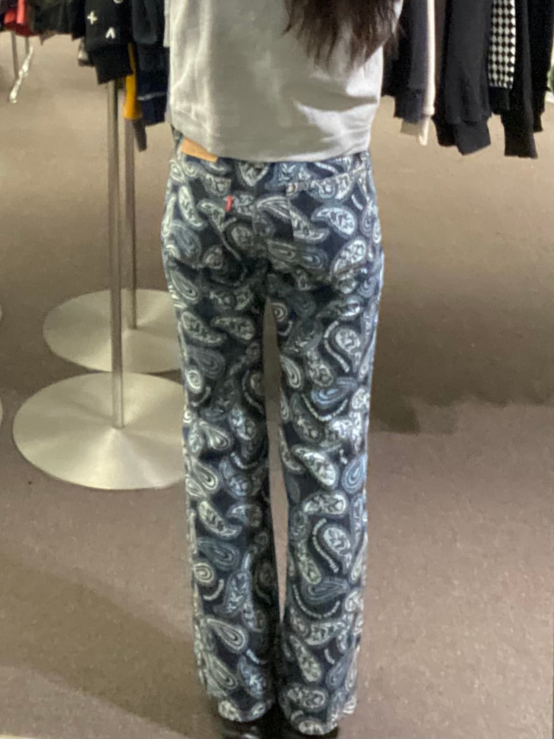 S) 오존 커뮤니티 페이즐리 부츠컷 팬츠 상품이미지3