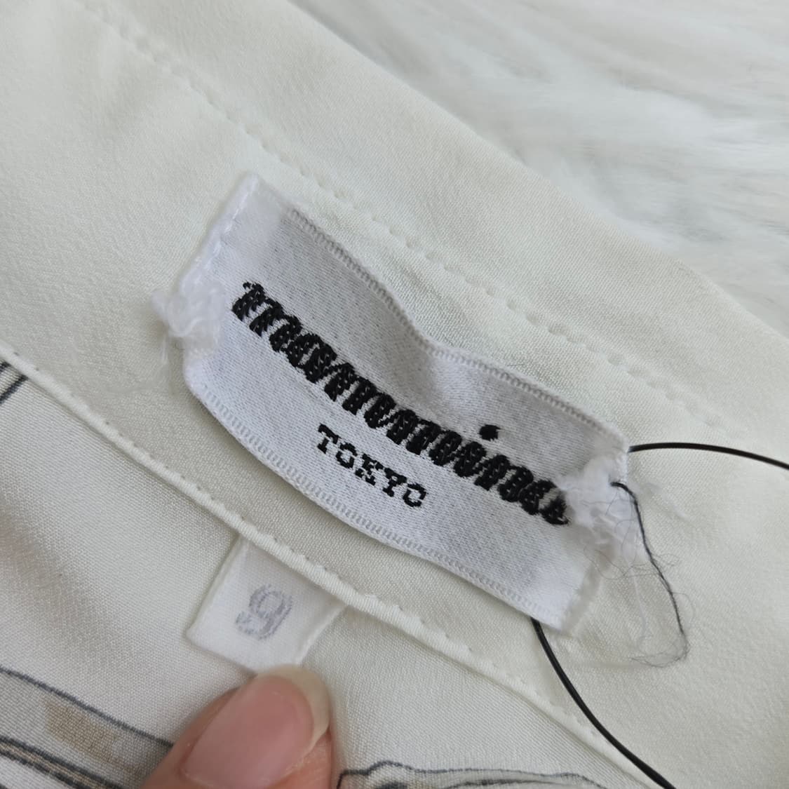 일본 빈티지 mammina TOKYO 체인 프린트 블라우스 1578 상품이미지6