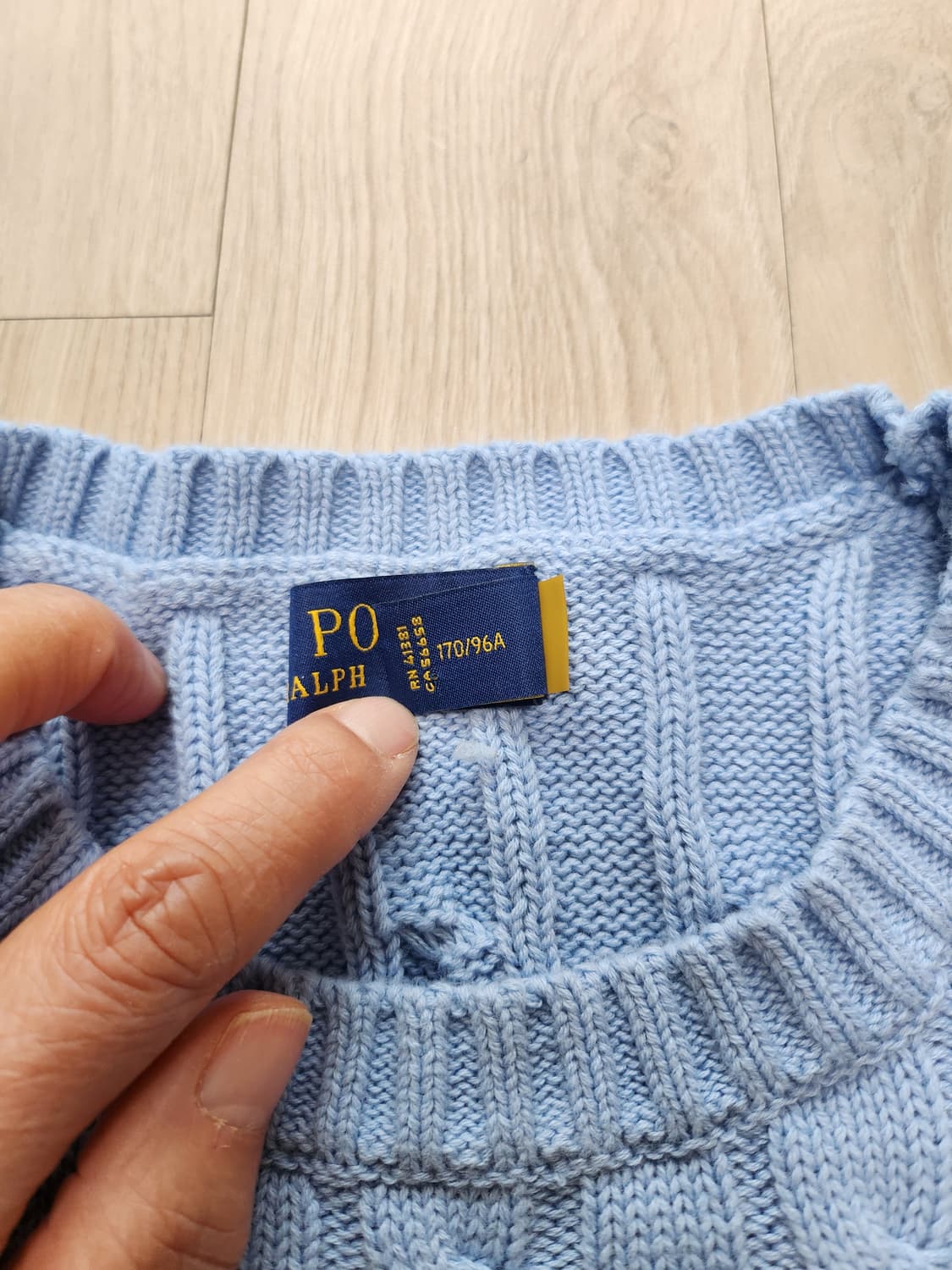 폴로랄프로렌 케이블반팔니트 (L 상품이미지8
