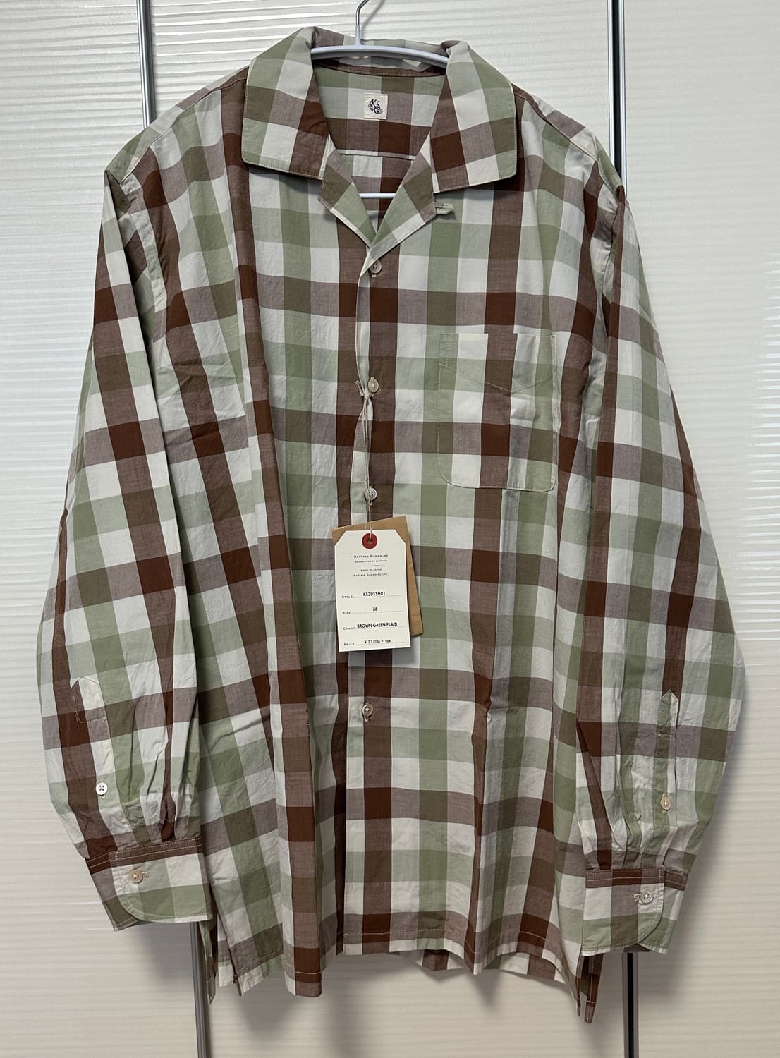 캡틴선샤인 20SS 오픈 카라 셔츠 38사이즈 판매합니다 상품이미지5