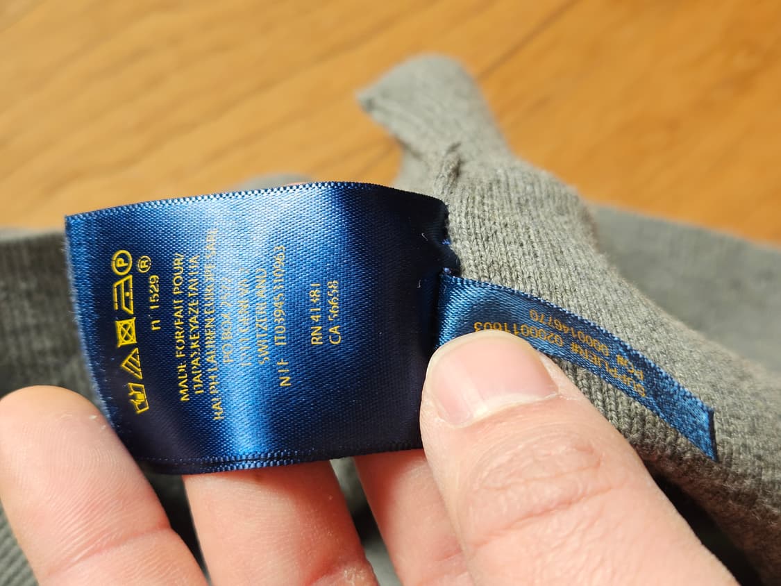 폴로 브이넥 니트 그레이 XL 상품이미지2