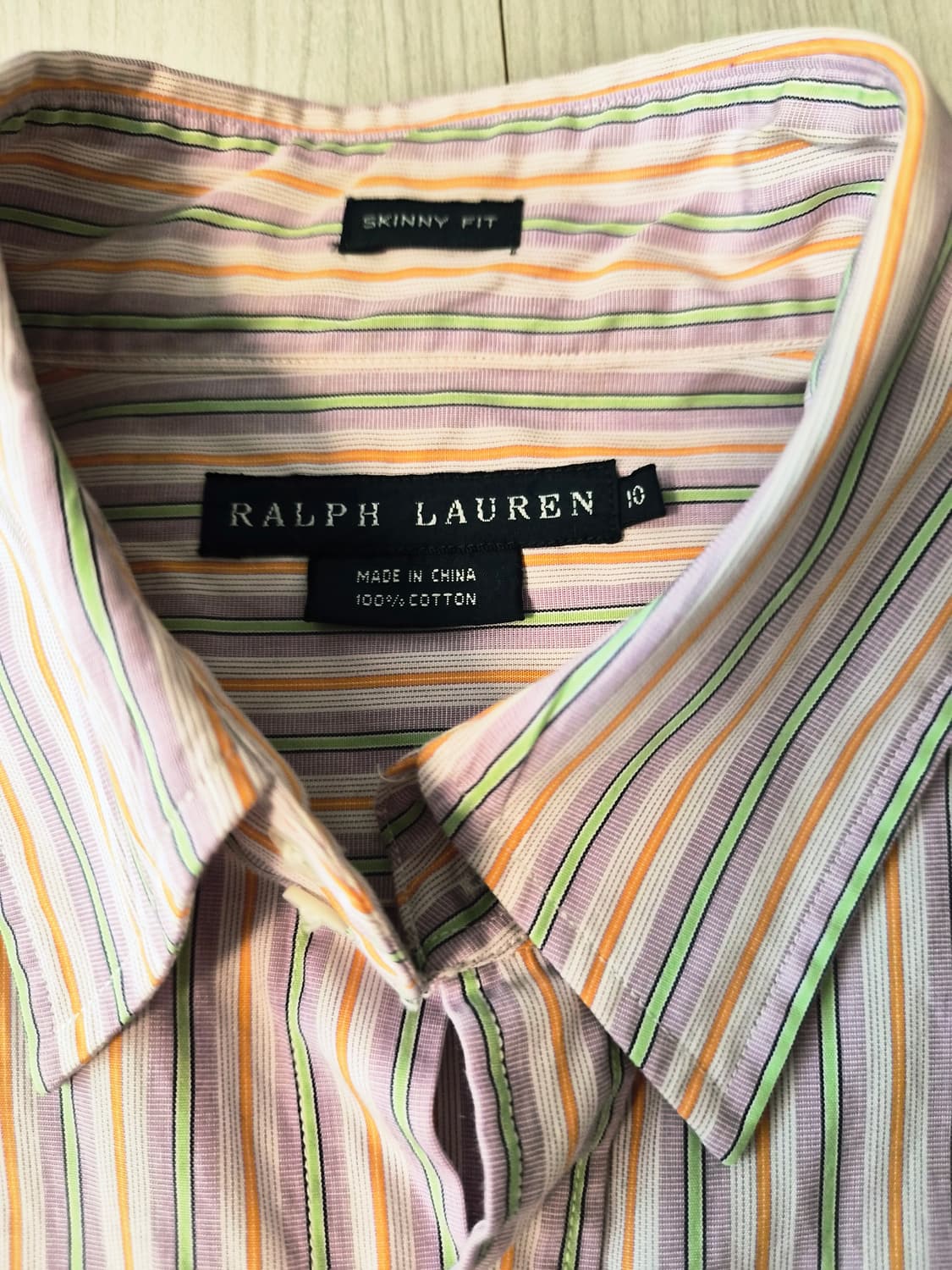 폴로 랄프로렌 스키니핏 스트라이프 셔츠 상품이미지3