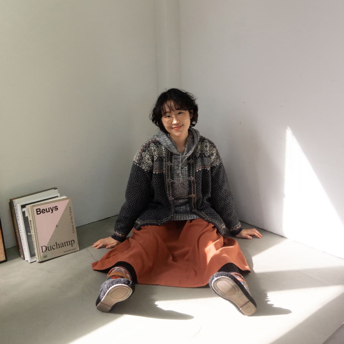 브릭 오렌지 플레어 스커트 상품이미지7